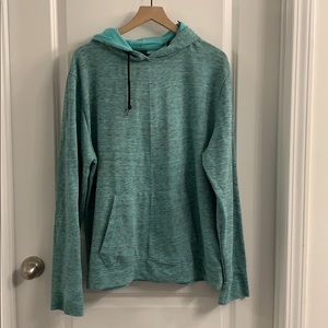 Teal & Black Heather Hoodie 2X
